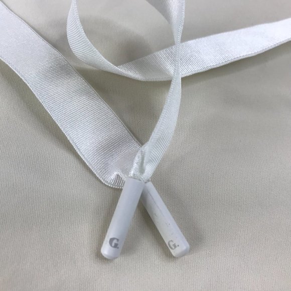 G. Goop Long Sleeve Shirt Ivory Cinchable Sleeves Women's Medium Gwenyth Paltrow - Picture 6 of 13